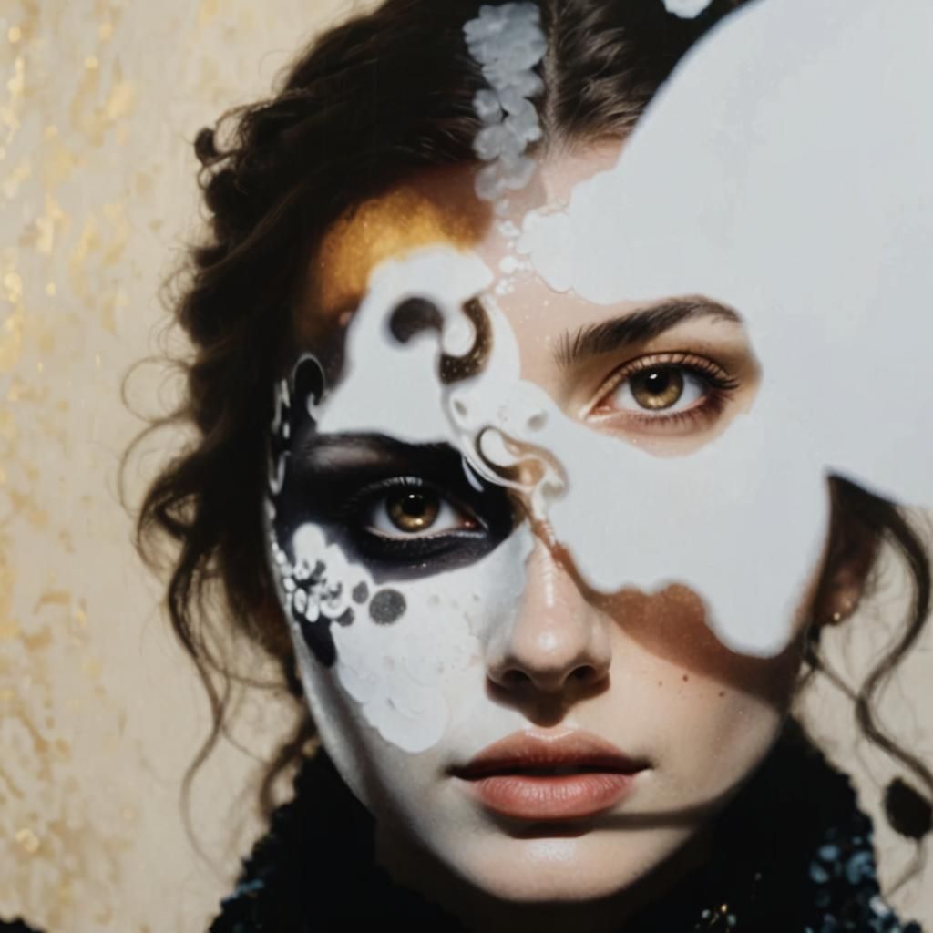 Baroque Movie Poster of Girl in Ornate Attire