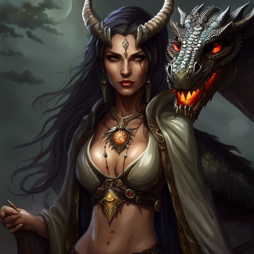 Dark Fantasy Dragon Queen