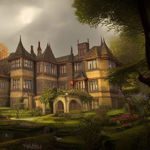 Lord Loxsley's Manor: Detailed Matte Painting