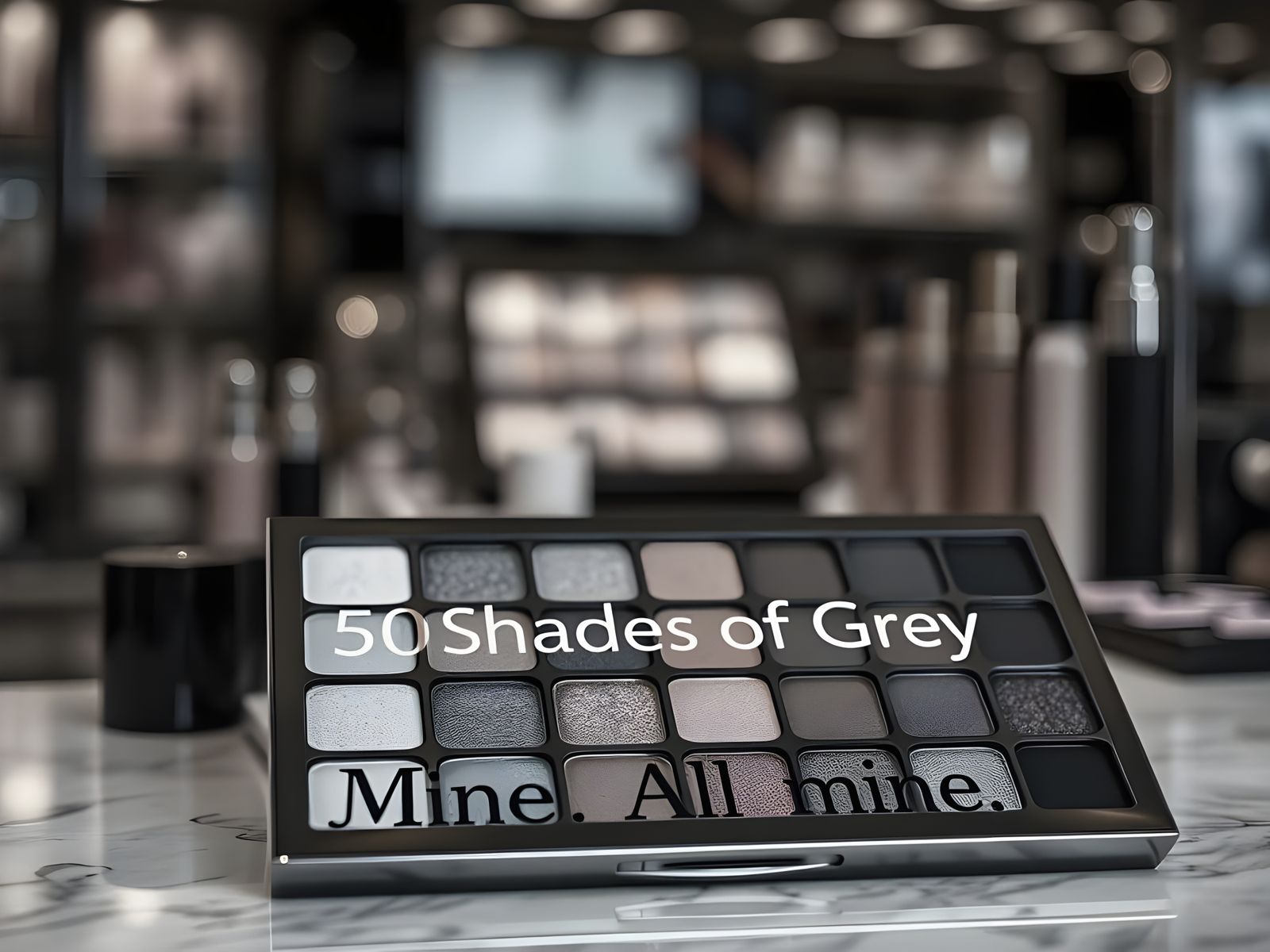 Grey Eyeshadow Makeup Palette with 50 Shades