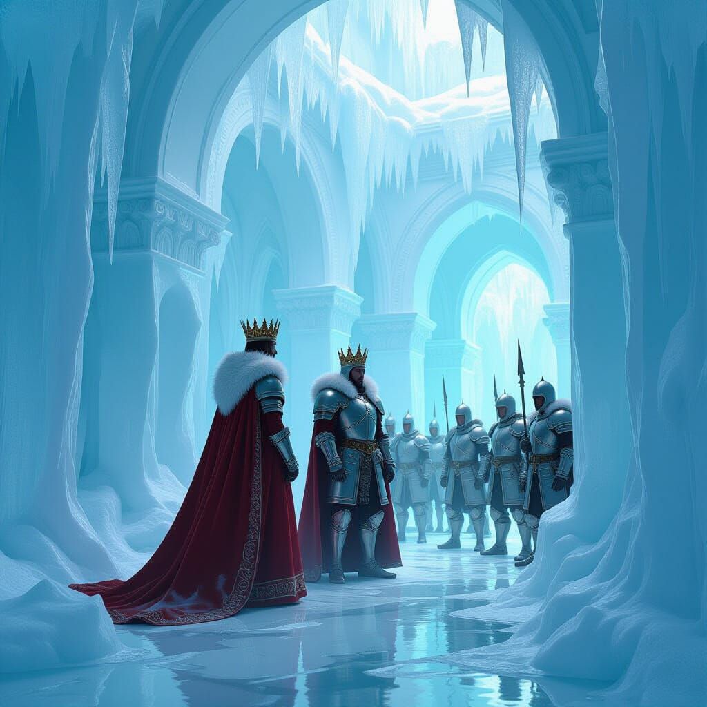 Kingdom Trapped in Melting Ice Cube, Digital Art