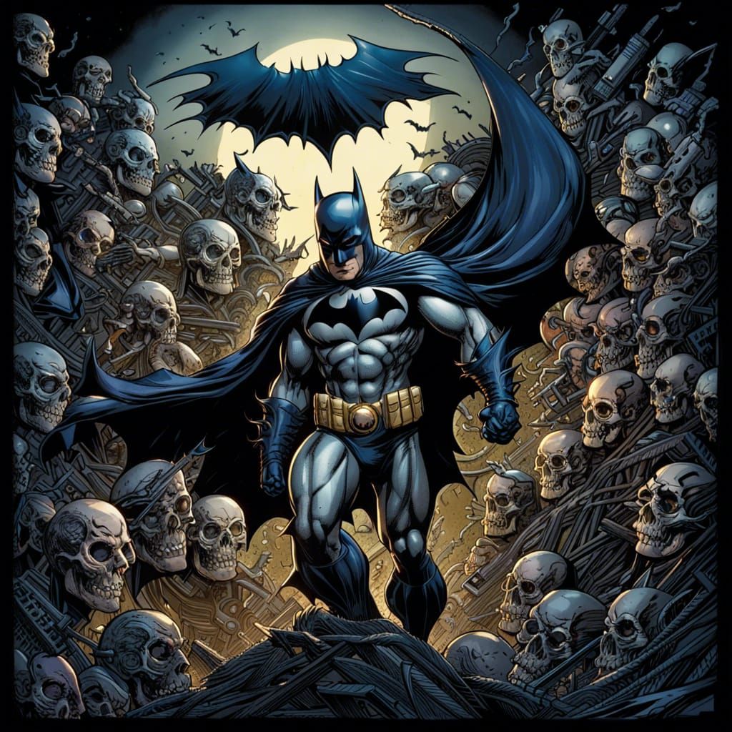 Batman Comic Book Art in Marvel Style