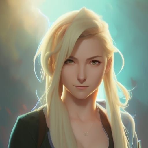 Detailed Portrait Inspired by Alphonse Mucha