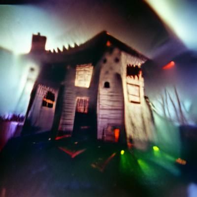 Eerie Haunted House with Volumetric Lighting