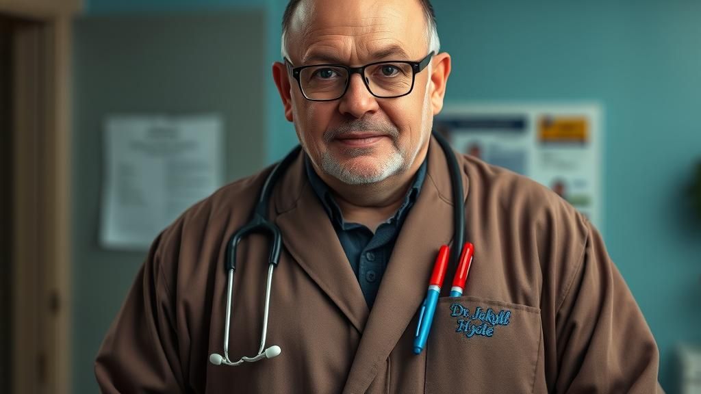 Doctor in White Coat with Pens