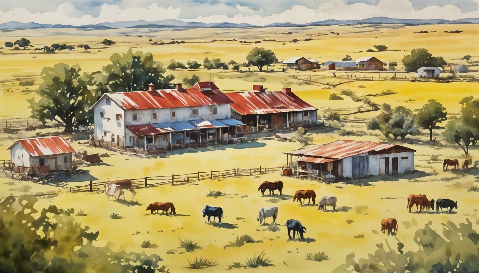 City Landscapes #130 Argentine estancia in the middle of the...