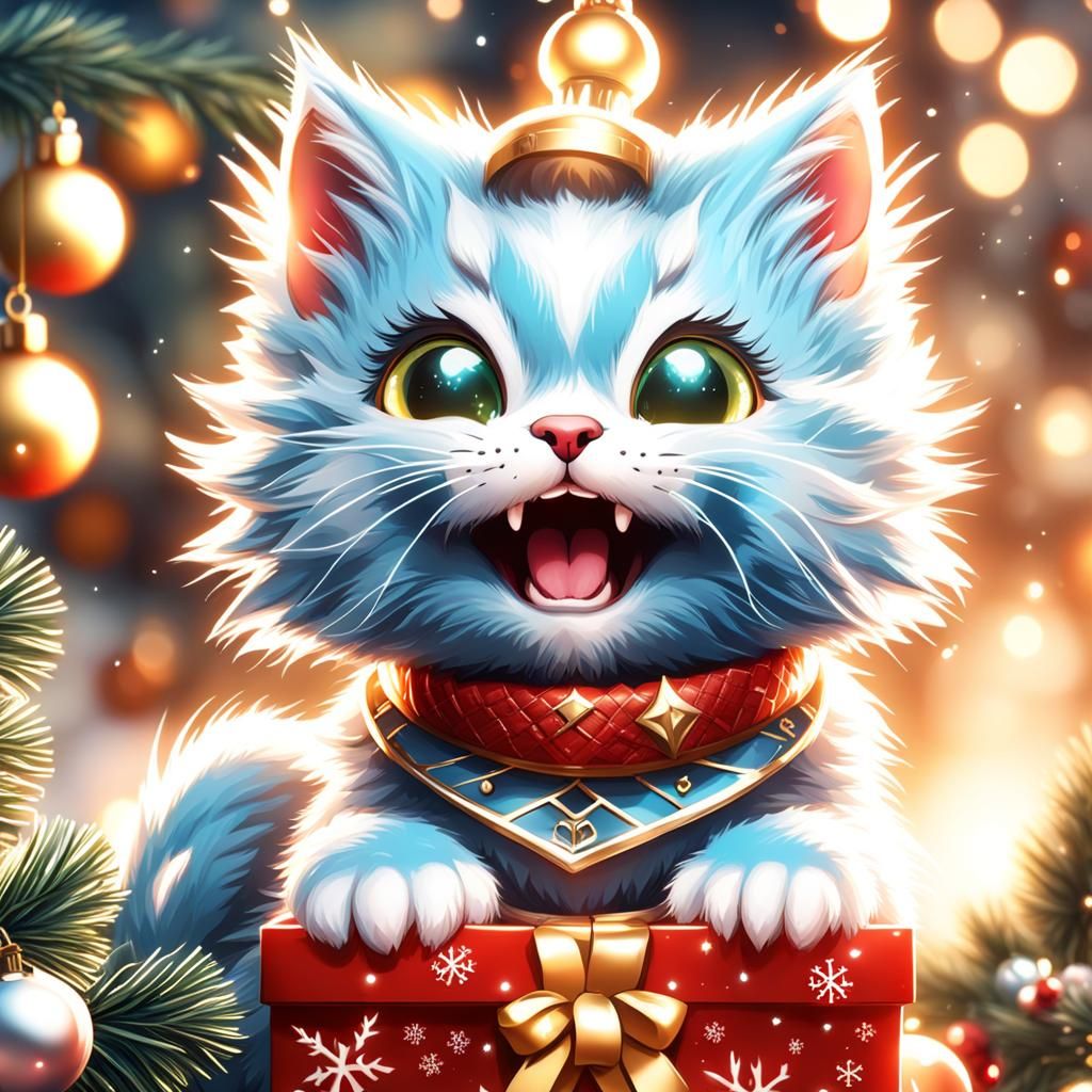 Kitten Singing Christmas Songs