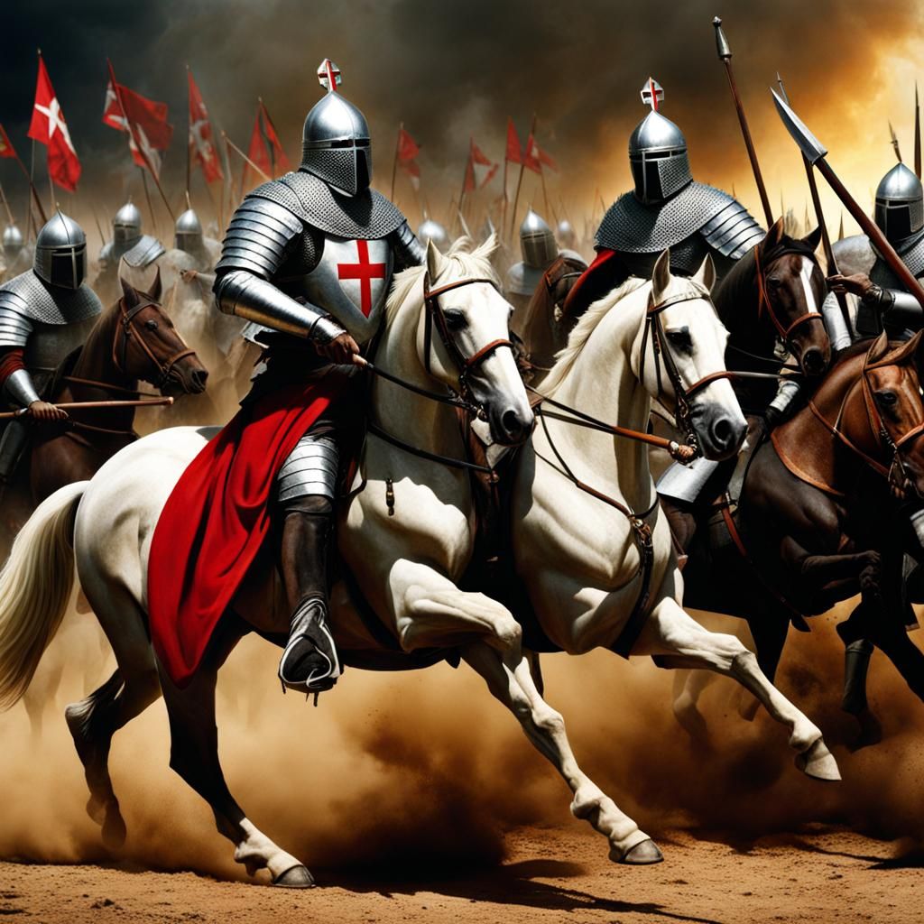 Knights Templar in Fierce Medieval Battle