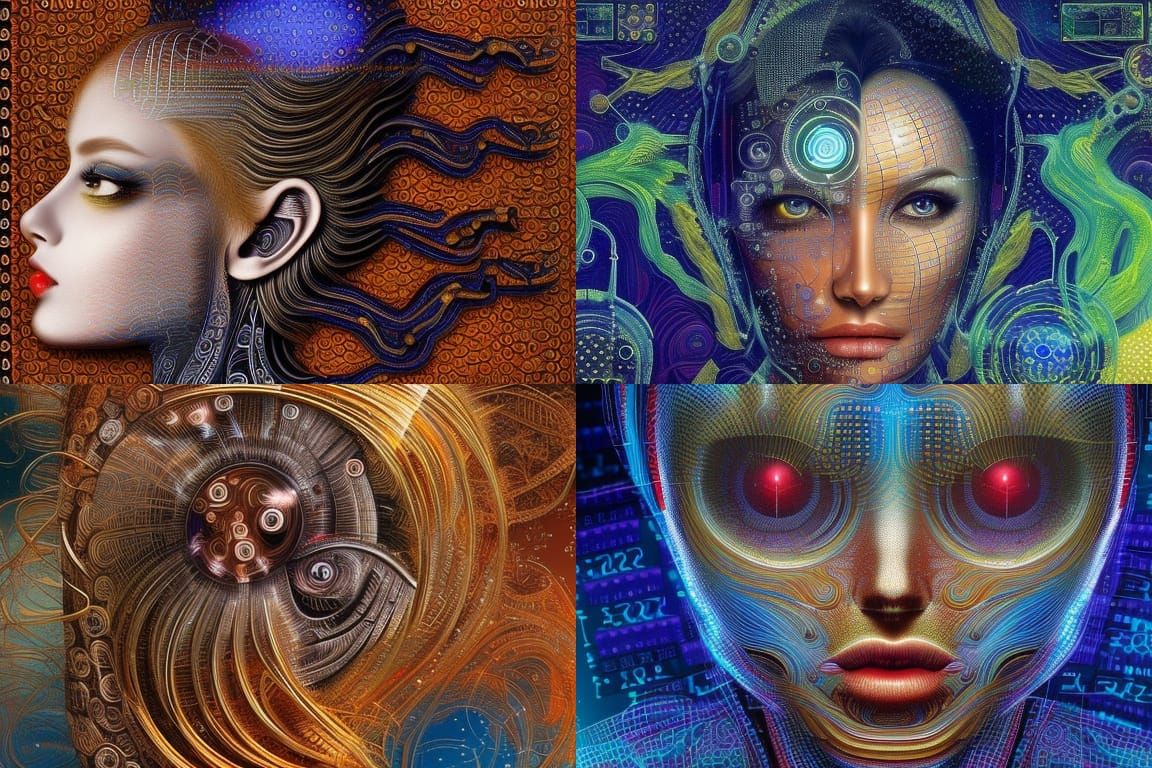 Intricately Detailed Fantasy Painting of AI