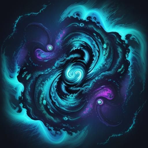 Glowing Neon Sea Snail in Deep Sea