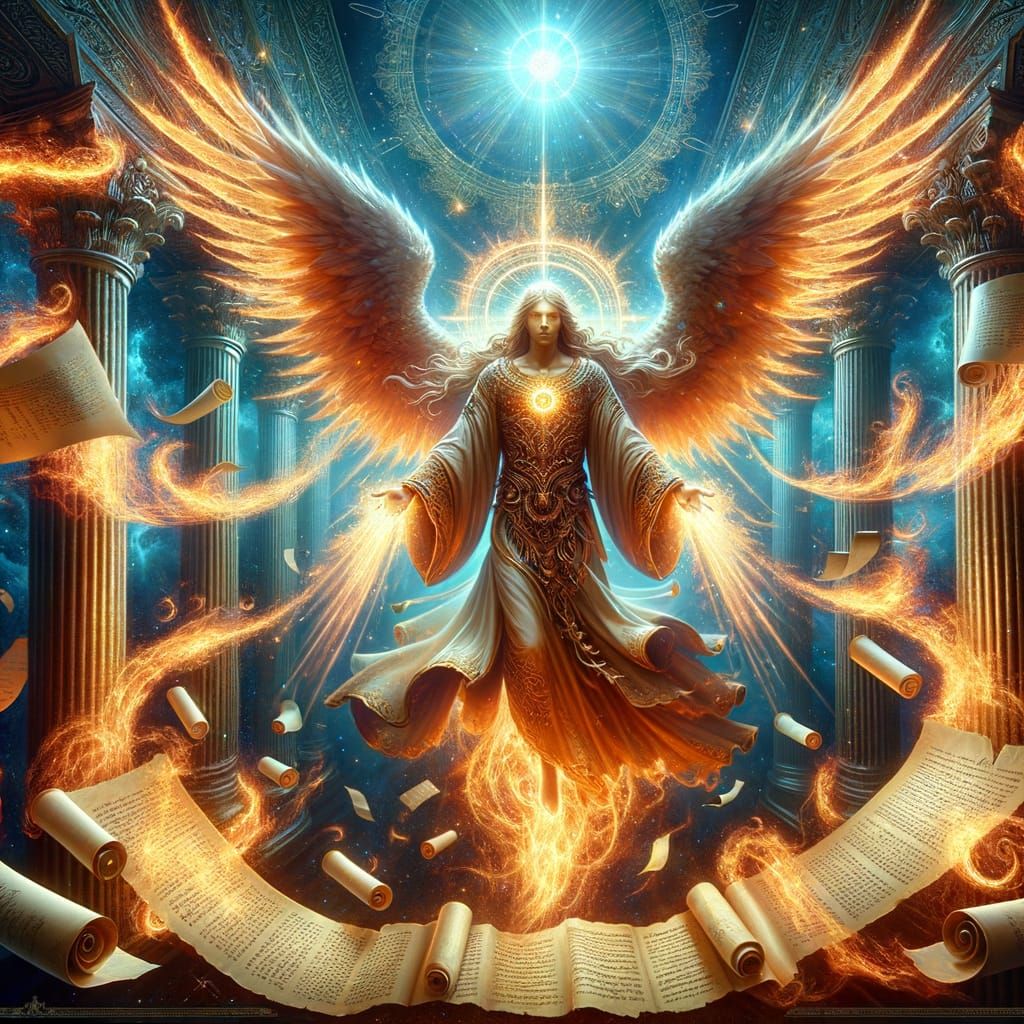 Archangel Uriel in Celestial Flames