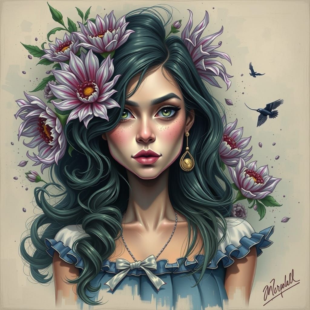 Bold Caricature in Grotesque Style