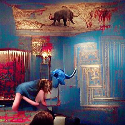 AI Image of a Blue Room