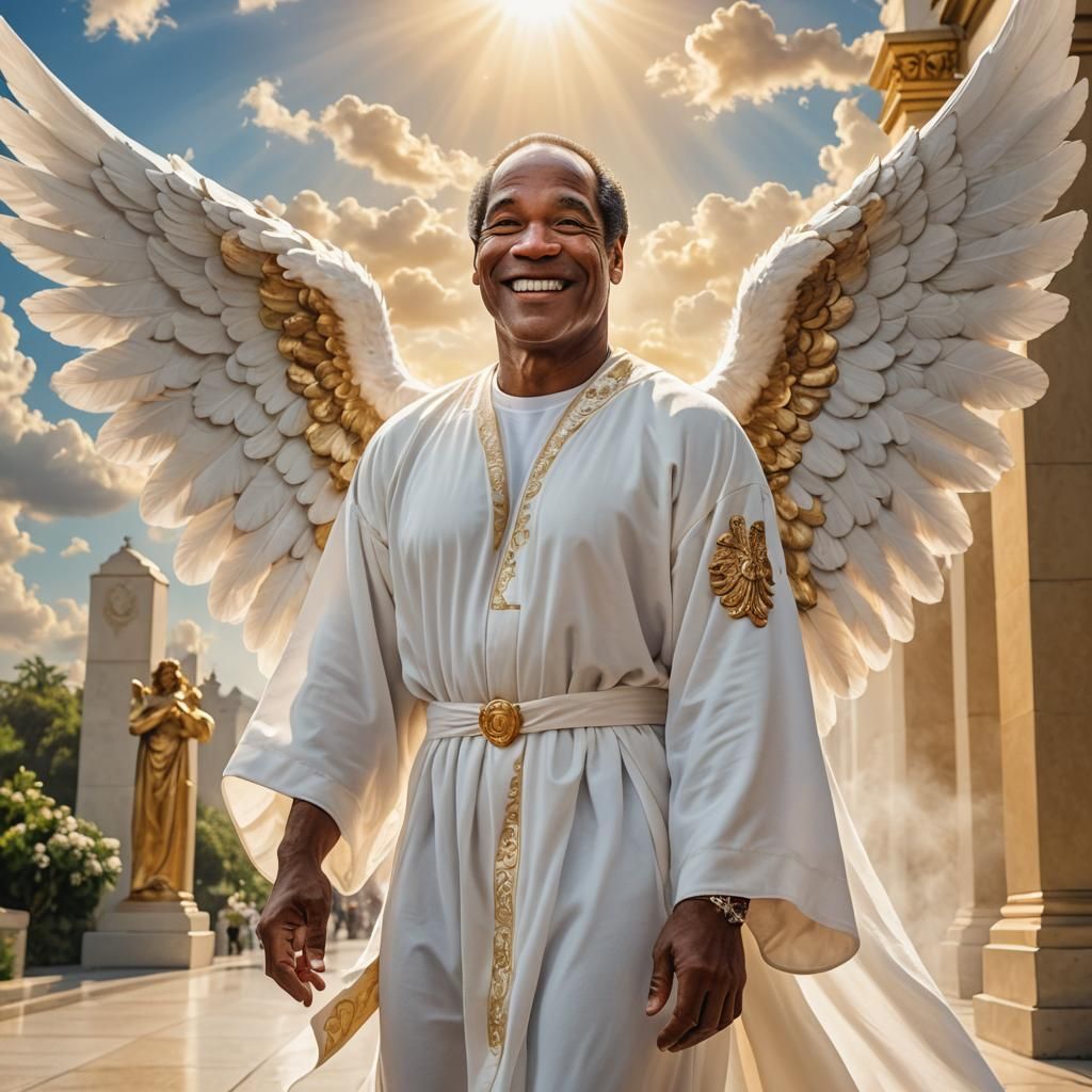 Angel at Heaven's Gates in Divine Sunshine