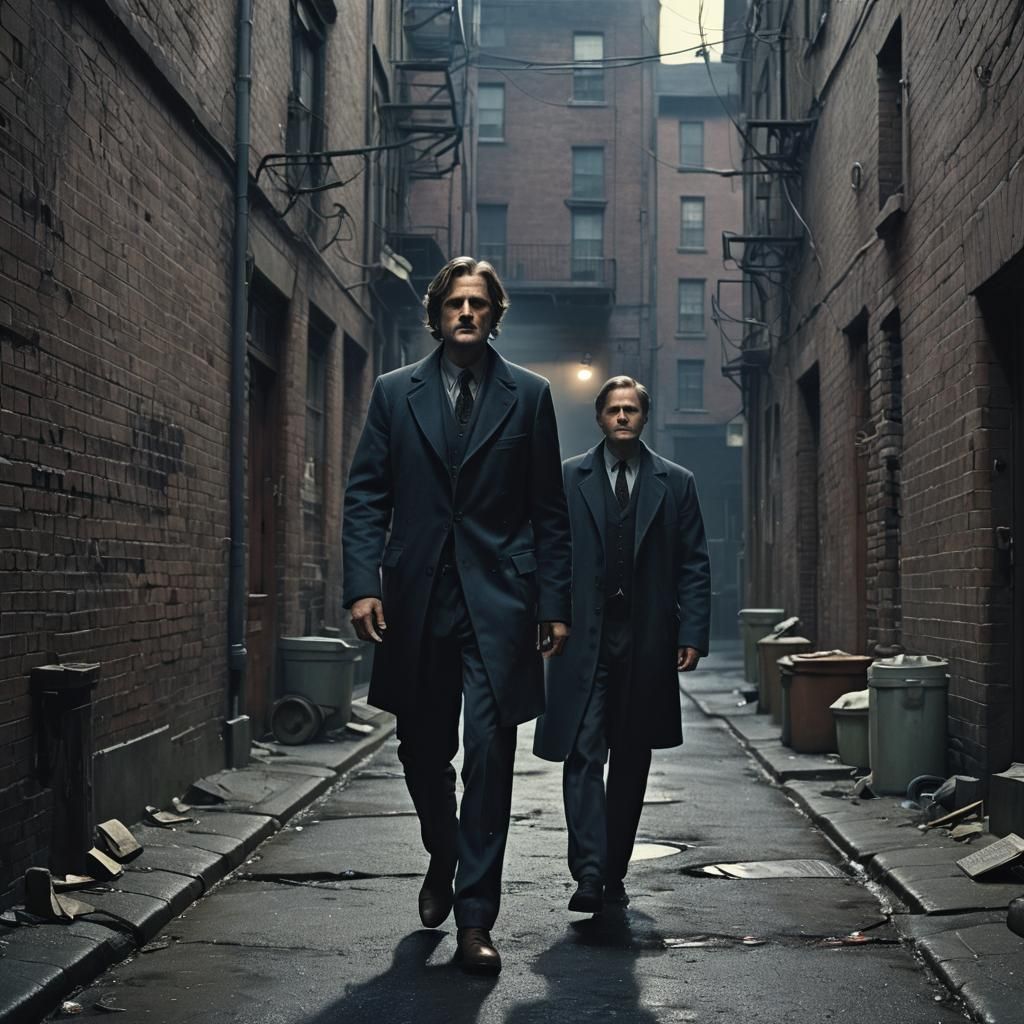 Viggo Mortensen in a Dark Alleyway: Film Noir Style