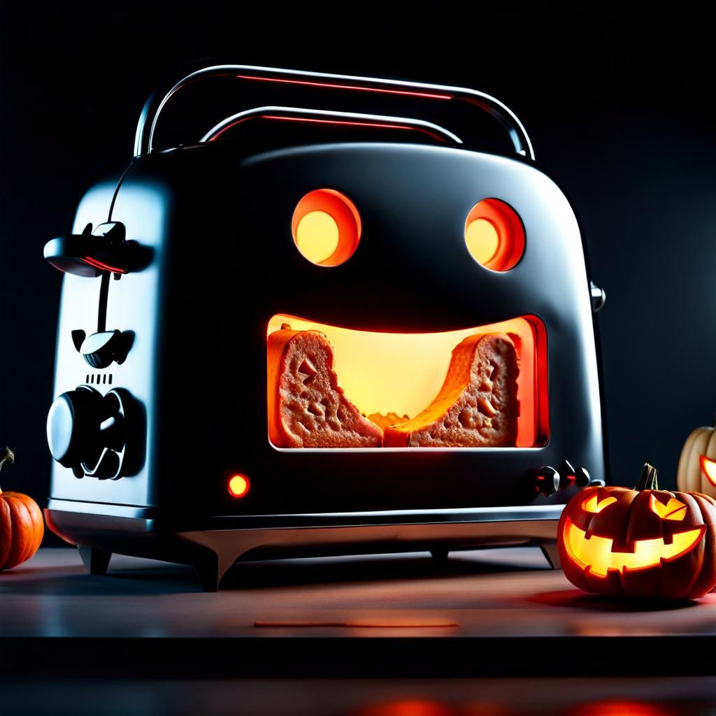 spooky horrific toaster