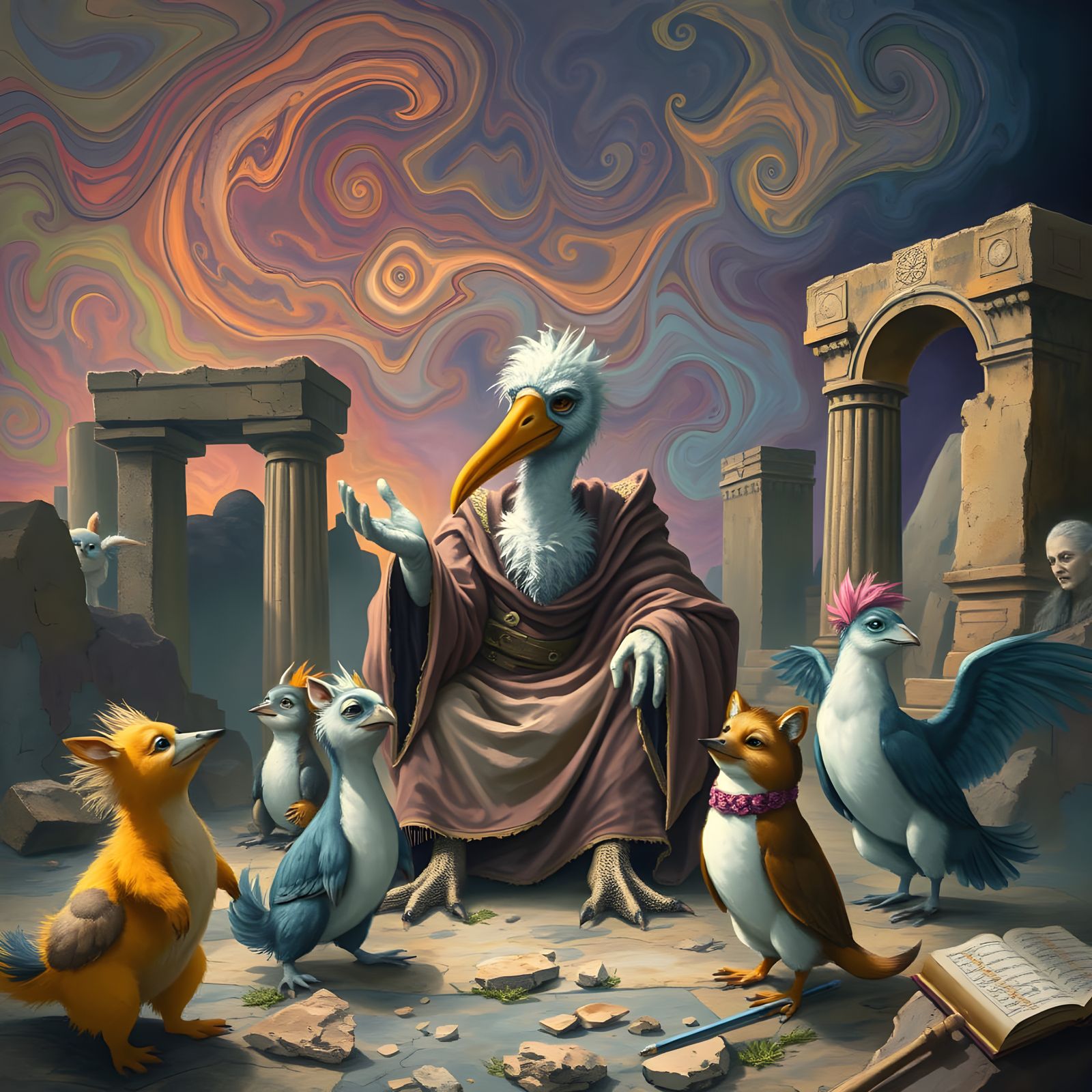 Dodo Oracle in Overgrown Temple Ruins