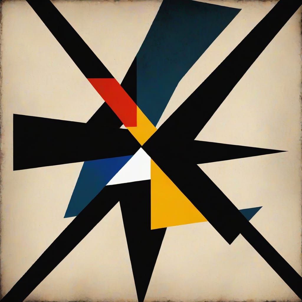 Dark Futuristic Landscapes in Bold Geometric Style