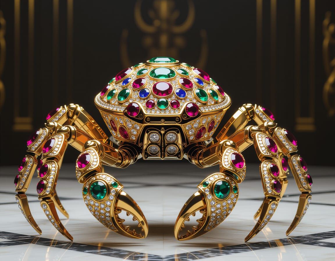 Golden Faberge Alien-Crab Doc Ock in Sci-Fi Armor
