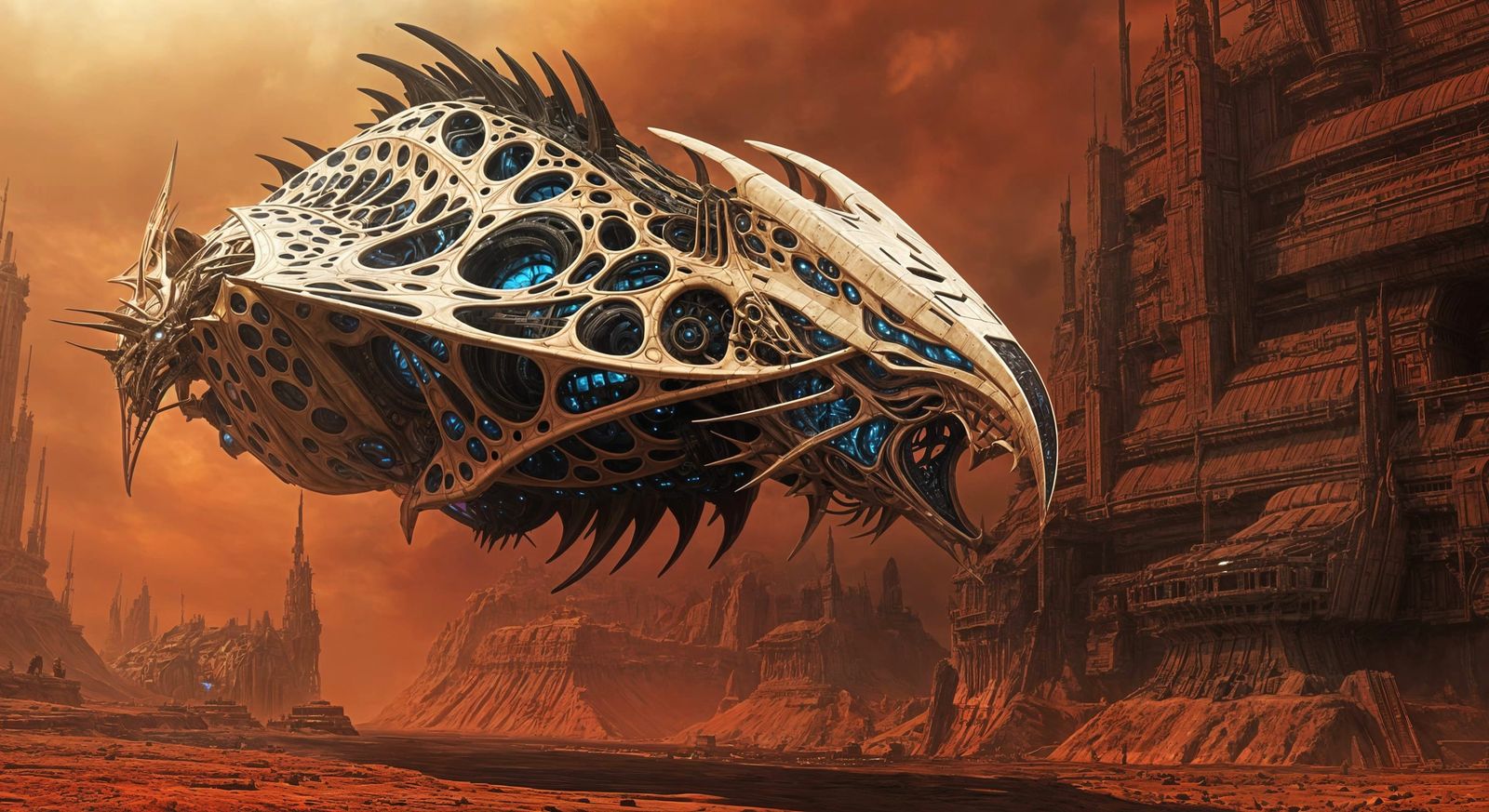 Alien Biogenesis Hybrid Vessel Drakoth-7 Close-Up