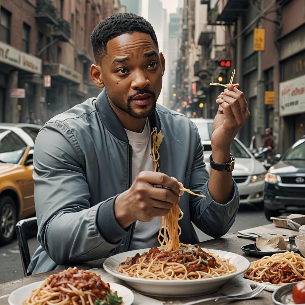 Futuristic Car Ad Featuring Will Smith Eating Spaghetti