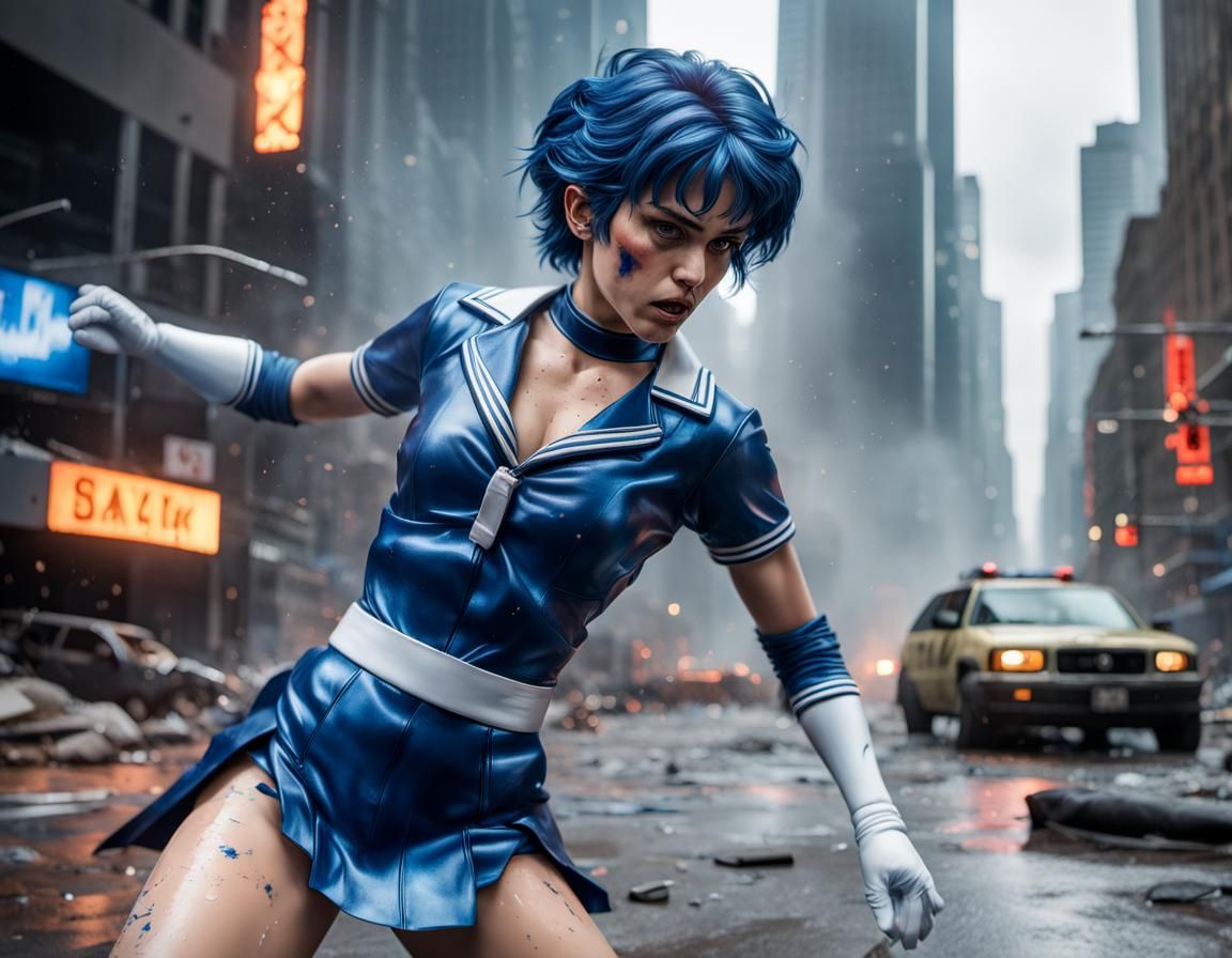 Sailor Mercury in battle