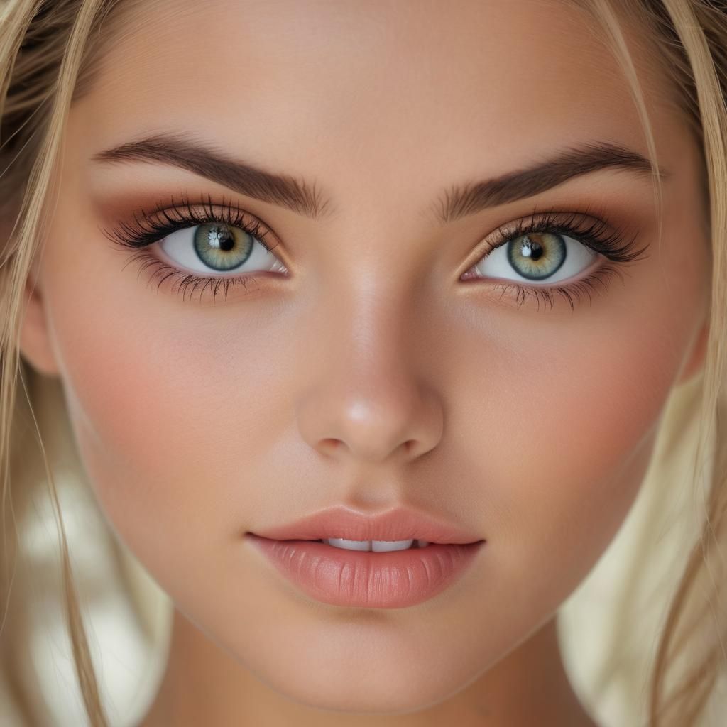 Vivacious Woman with Striking Eyes