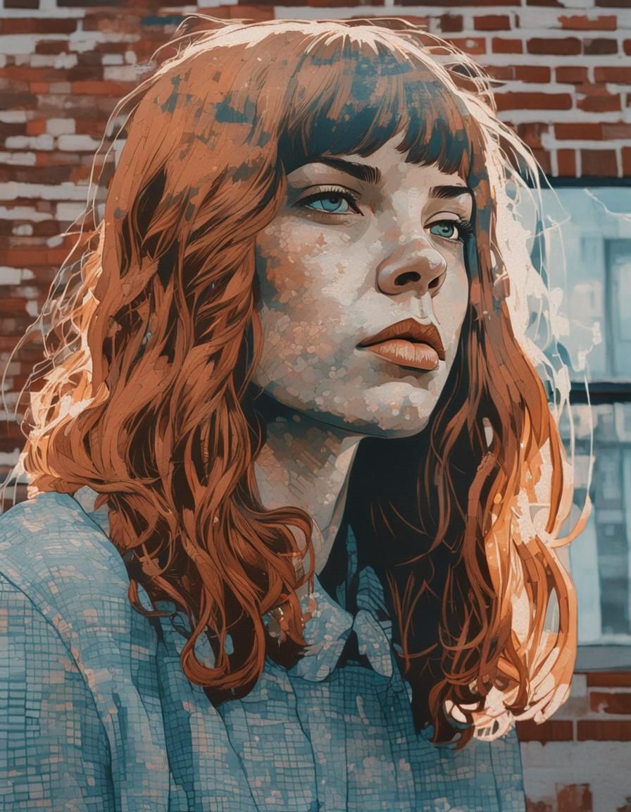 Boho Girl Portrait with Soft Lighting and Vintage Effect