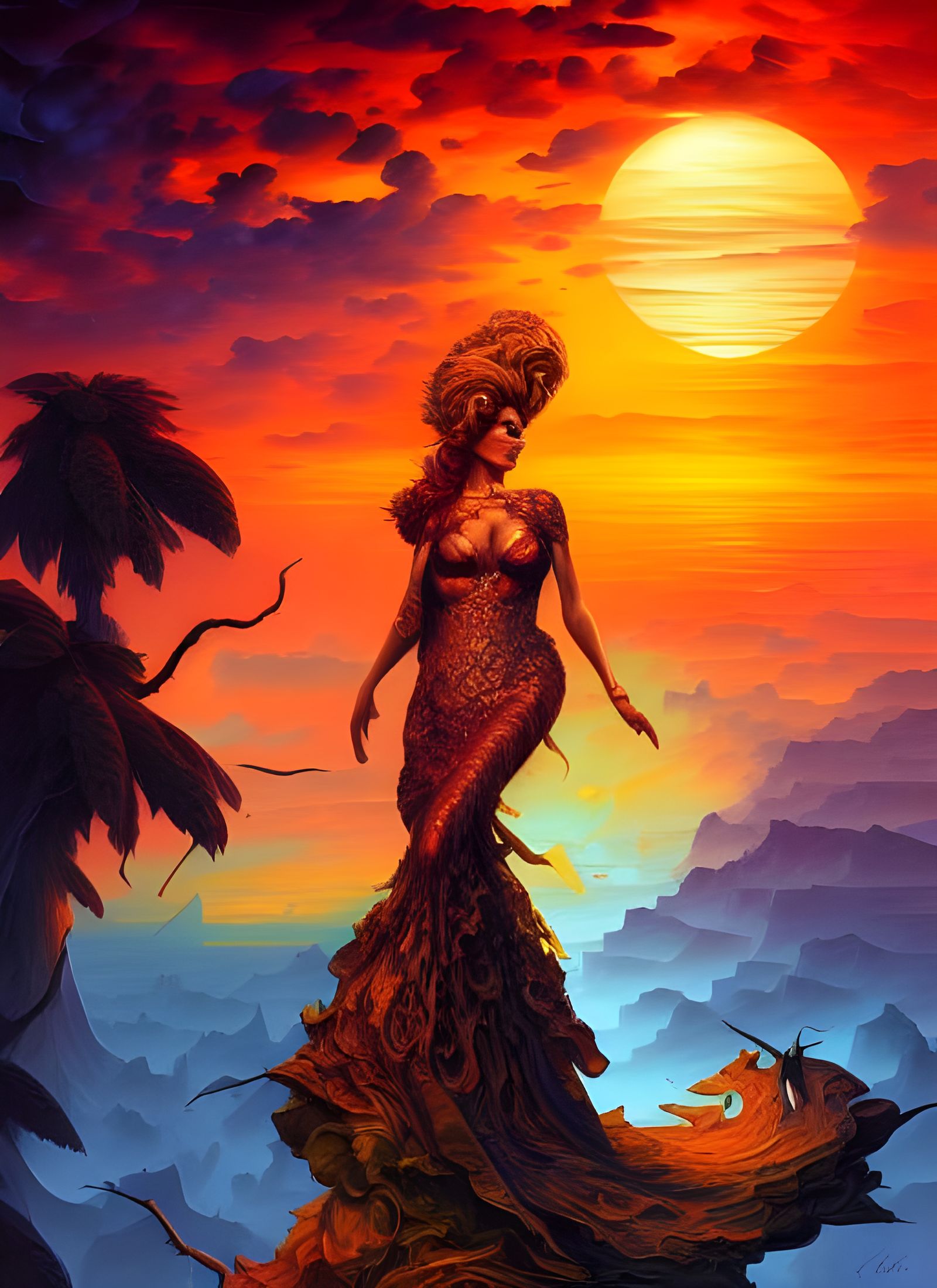 A Dame to Die For: Sunset Matte Painting