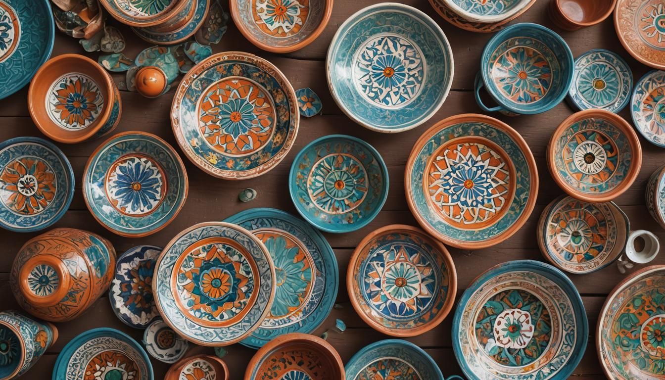Majestic Moroccan Ceramics Still Life Photography