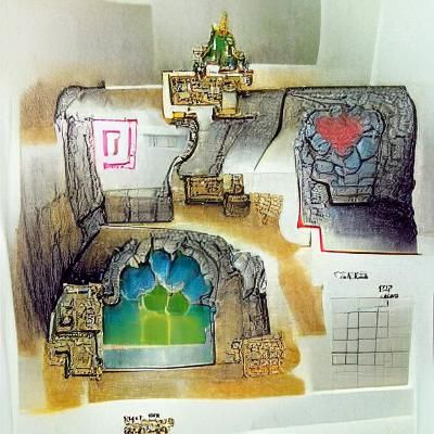 Watercolor Dungeon Concept Art