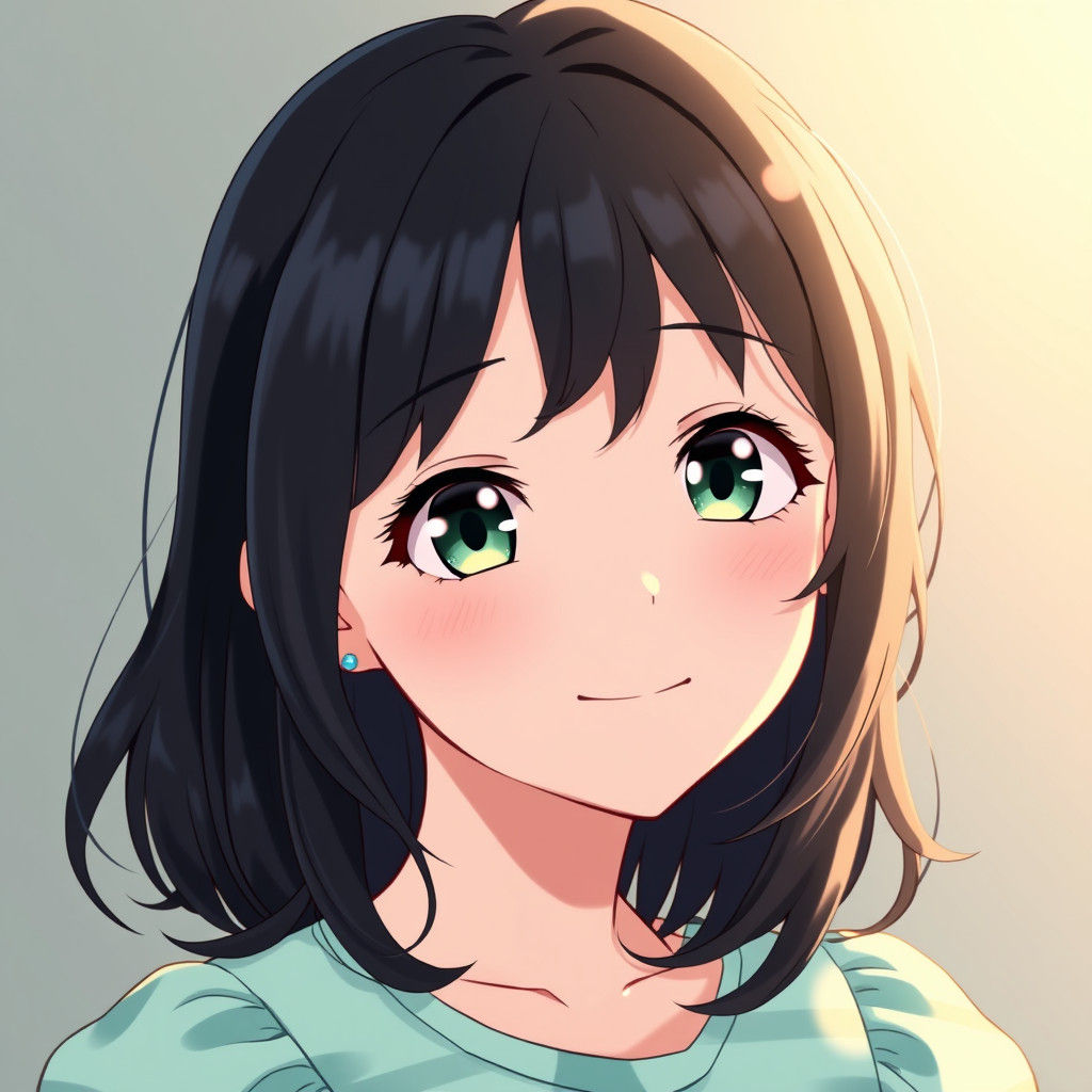 Adorable Anime Girl with Short Hair in Studio Trigger Style