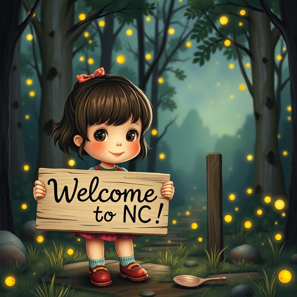 Tiny Pixy Girl Welcomes You to Enchanted North Carolina