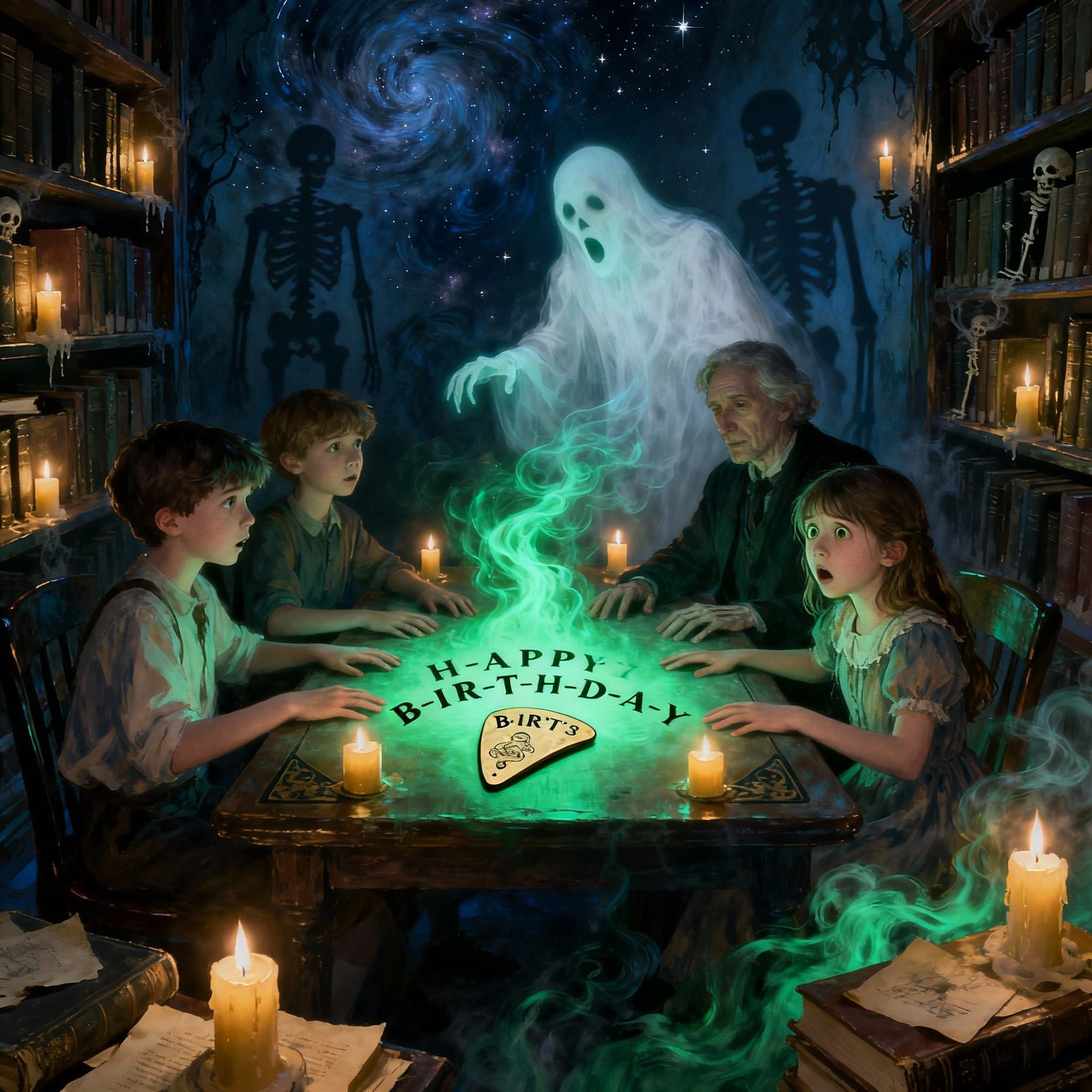 Ethereal Séance: Ghostly Birthday Gathering in Dark Romantic...