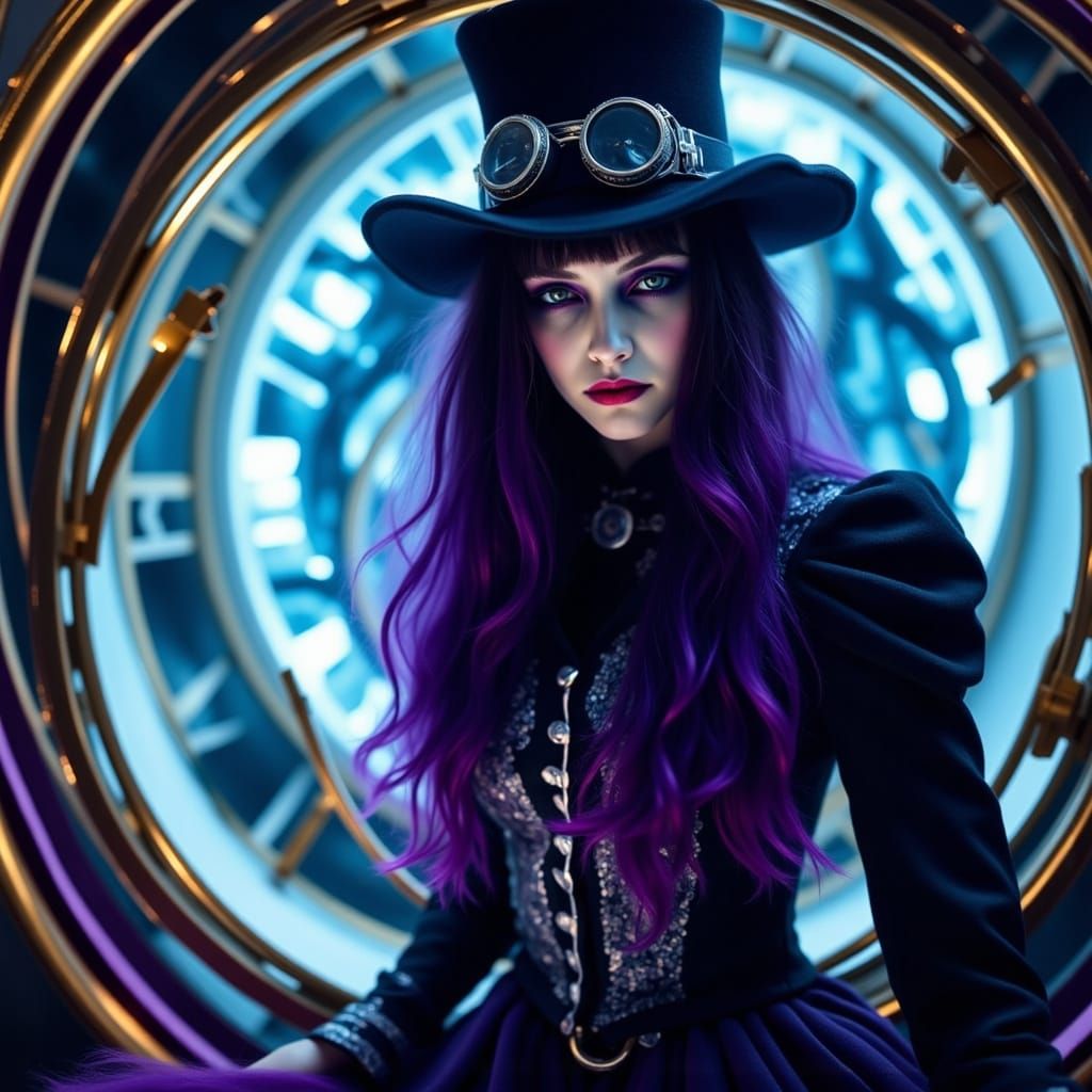 Clock Tower Masquerade in Art Nouveau Style