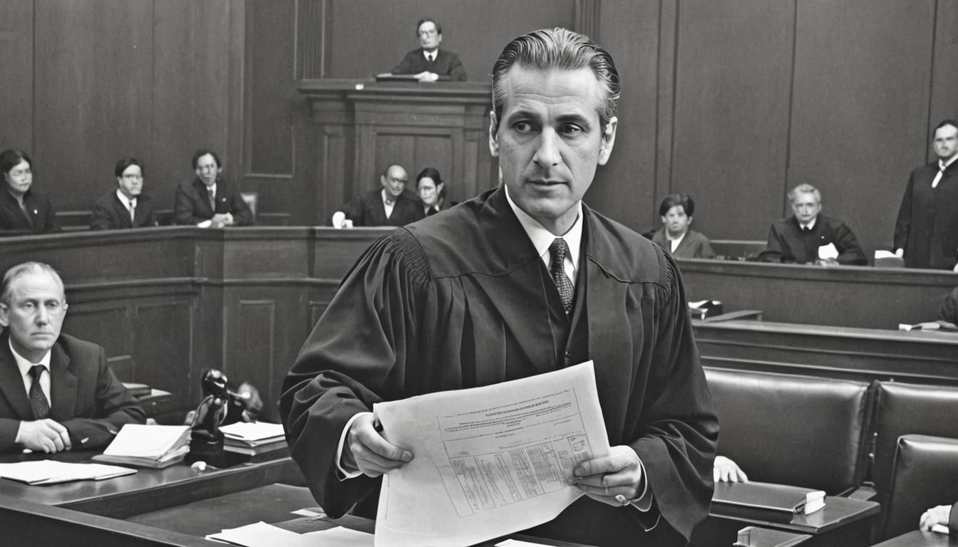 Lawyer Holding Offer in Courtroom