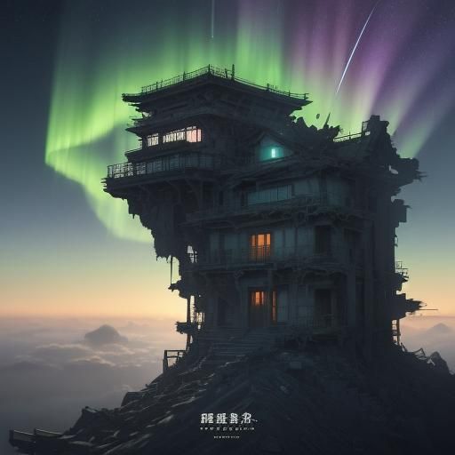 Hero's Metamorphosis in Ancient Ruins: 3D Anime Art