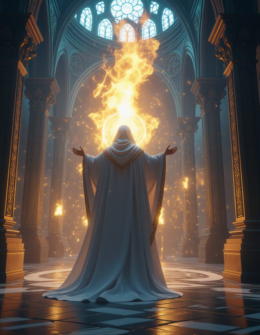 Confirmation Sacrament: Symbolic Matte Painting of Holy Spir...