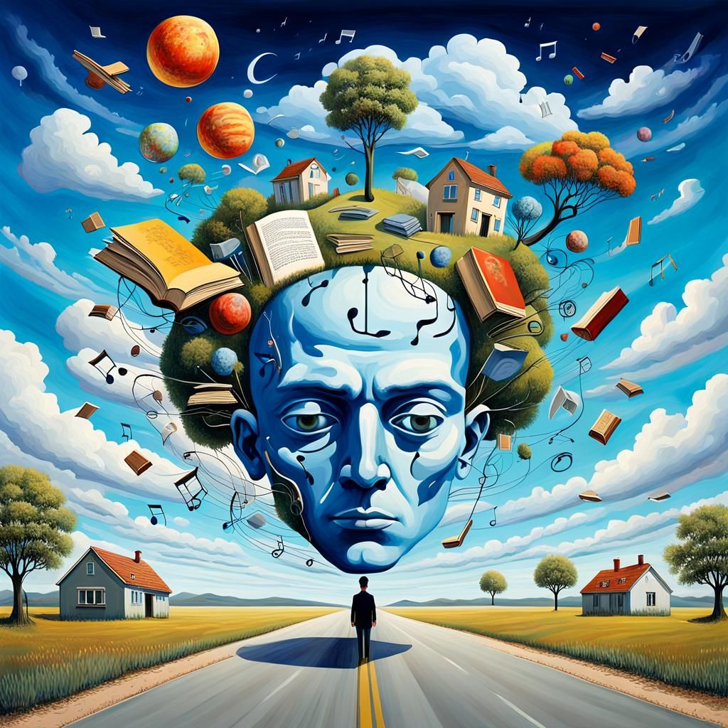 Surreal Mindscape Painting in Morski Style