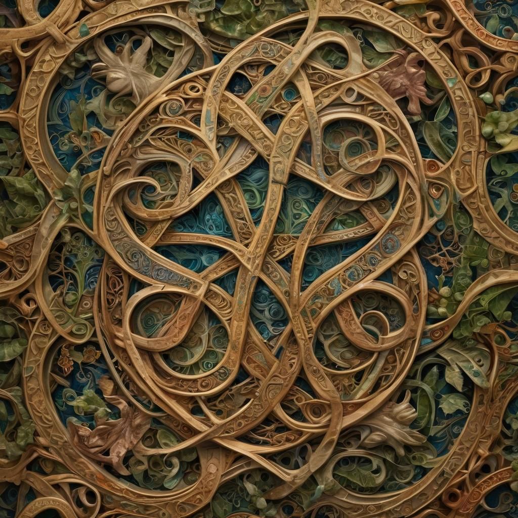 Alien Travelers Explore Earth in Book of Kells Style