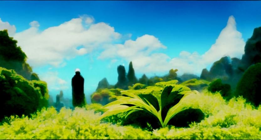 Cinematic Flower Garden Fantasy Landscape