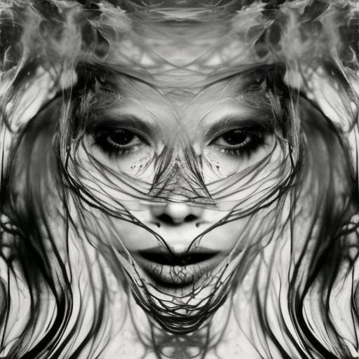 Roses Dissolving into Smoke: A Liquid Ink Masterpiece