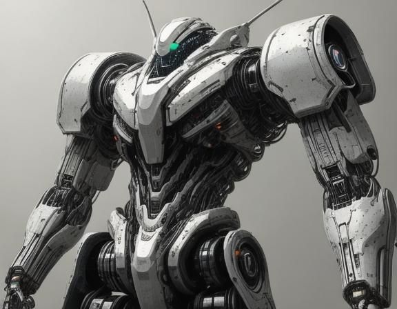 Intricate Cybernetic Robot Design