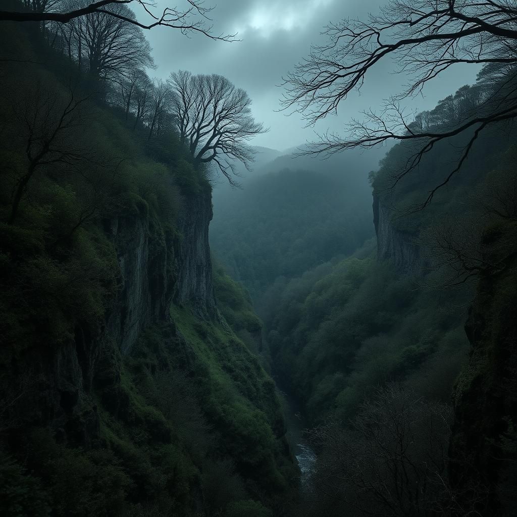 Moody Combe Landscape with Brambles and Briars