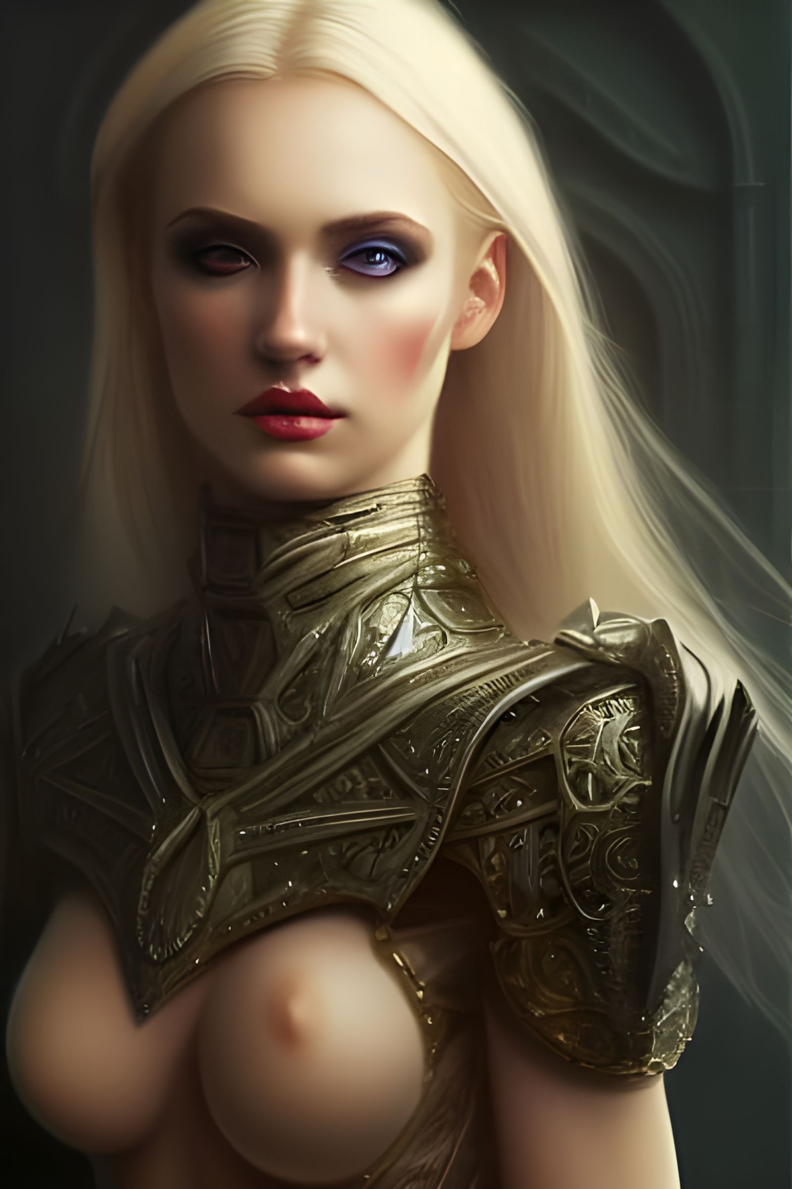 Evil Vampire in Elaborate Armor, Digital Art