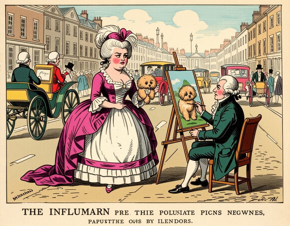 18th Century Caricature: Influencer Posed Annoyed in London ...