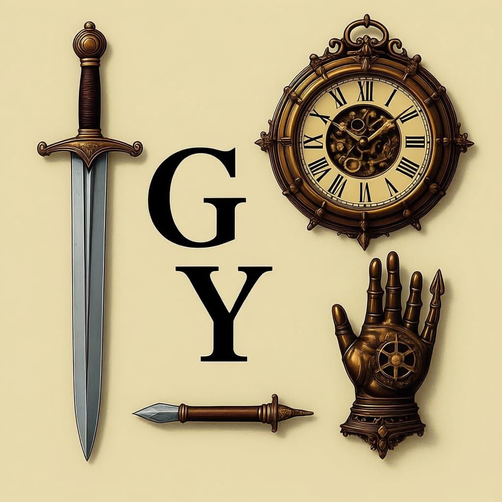 IGY6 Symbol: Sword, Book, Hand, Clock