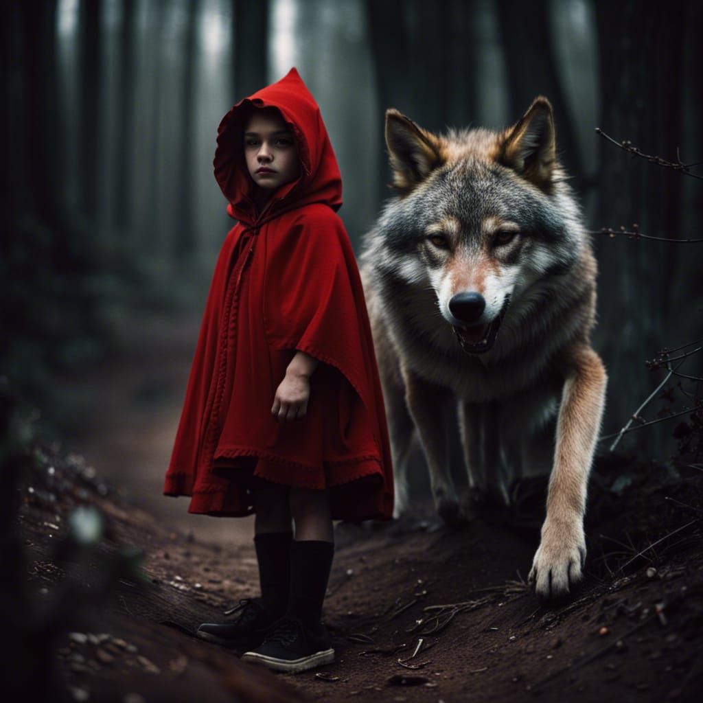 Little Red Riding Hood in Analog Style