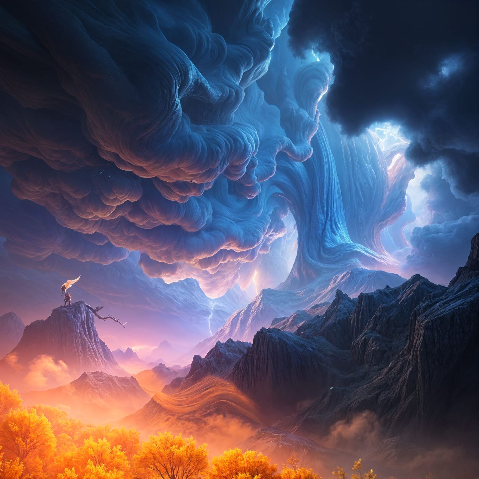 Ethereal Fantasy Realm in Vibrant Splendor