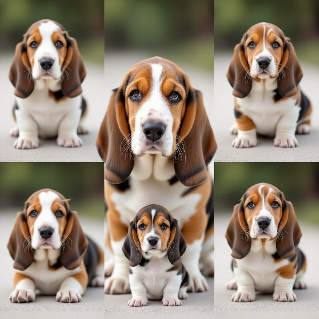 Charming Basset Hounds With Soulful Eyes
